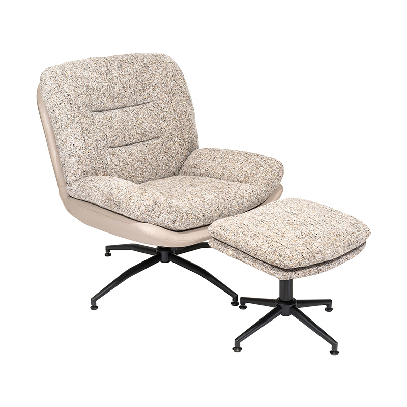 Nou stil de 360 ​​de grade cu accent de 360 ​​de grade scaun cu accent/lounge chiar/scaun ocazional cu otoman/suport pentru picioare